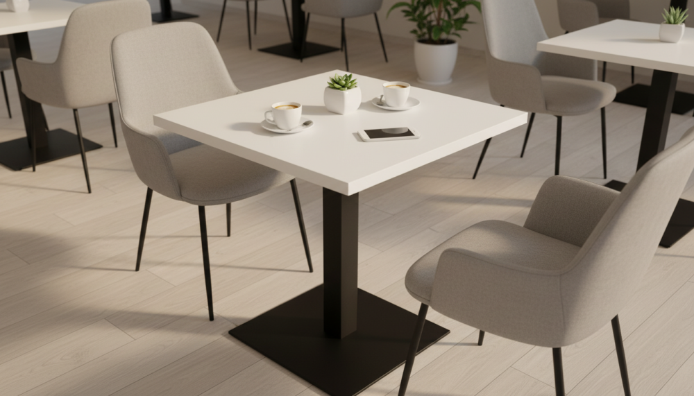 Столешница HPL на основе МДФ (квадратная) Белый_4