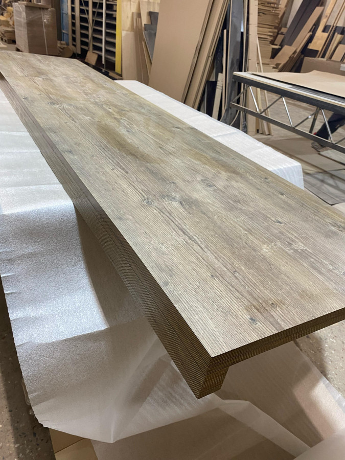 Столешница HPL на основе фанеры влагостойкая - толщина 19 мм (квадратная) Норвежская Сосна_18