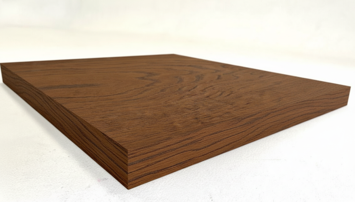 Столешница шпон дуба на основе ВЛАГОСТОЙКОГО МДФ (Квадратная) Шоколад_4