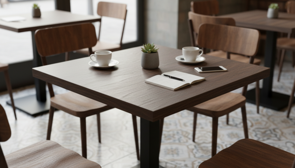 Столешница шпон дуба на основе ВЛАГОСТОЙКОГО МДФ (квадратная)