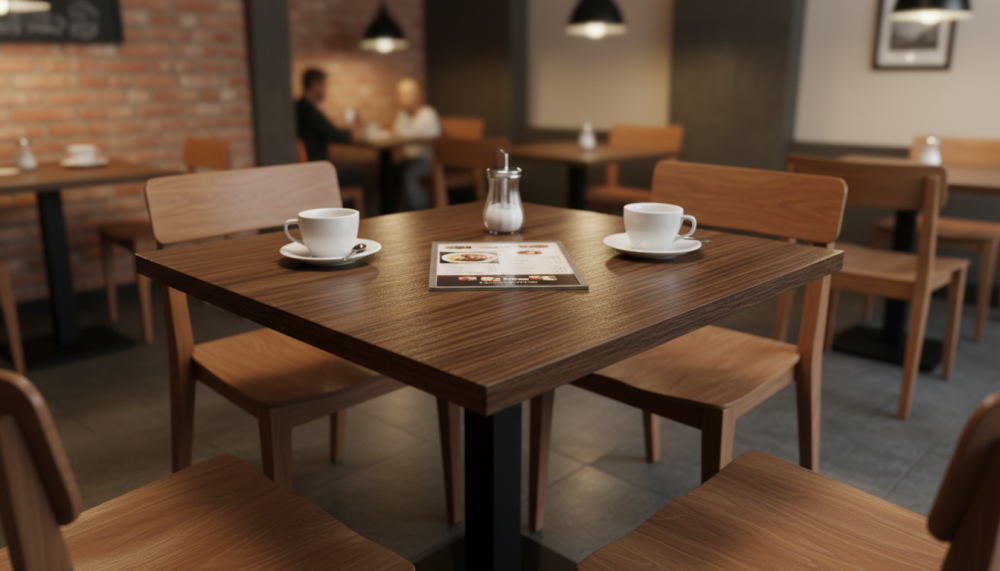 Столешница шпон дуба на основе ВЛАГОСТОЙКОГО МДФ (квадратная)