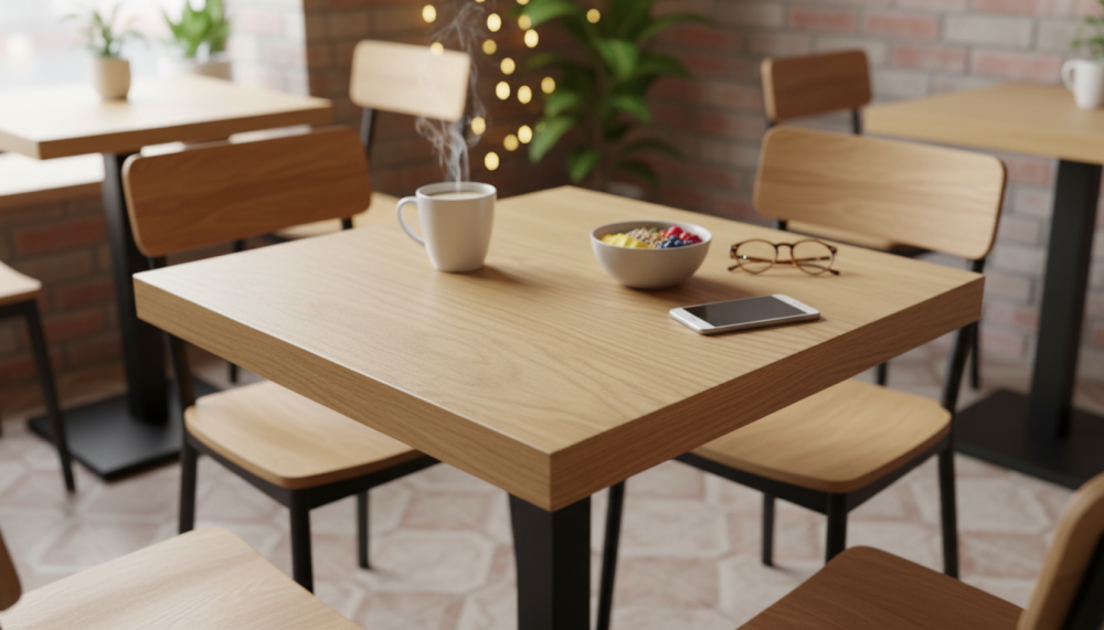 Столешница шпон дуба на основе ВЛАГОСТОЙКОГО МДФ (квадратная) Натуральный_7