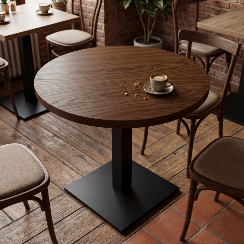 Столешница шпон дуба на основе ВЛАГОСТОЙКОГО МДФ (круглая)