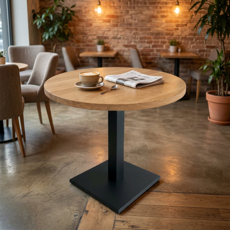 Столешница шпон дуба на основе ВЛАГОСТОЙКОГО МДФ (круглая)