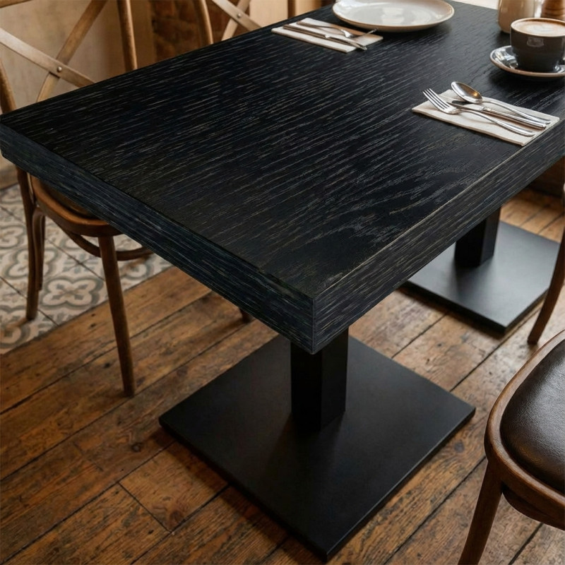 Столешница шпон дуба на основе ВЛАГОСТОЙКОГО МДФ (Прямоугольная) Черный_15