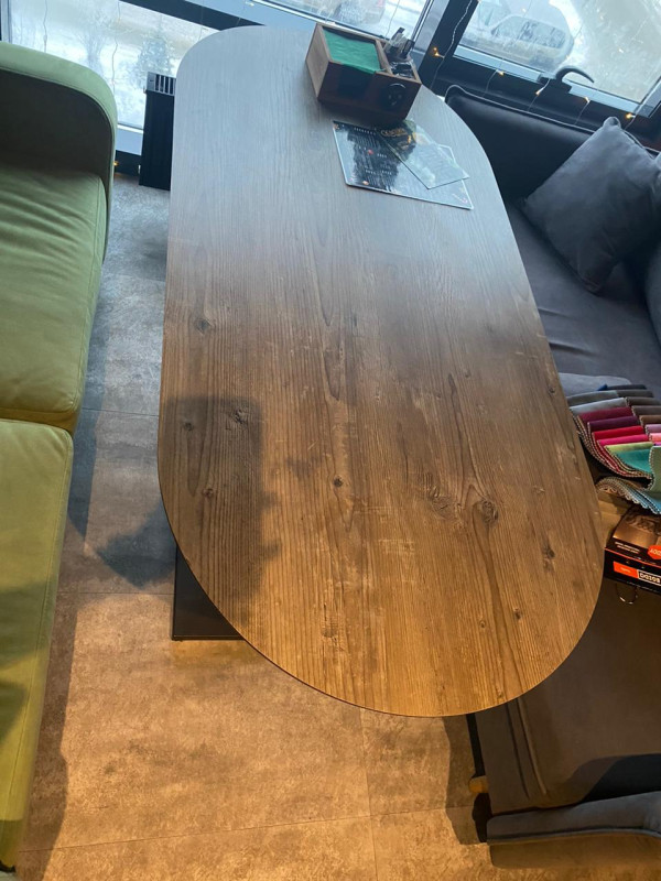 Столешница HPL на основе фанеры влагостойкая - толщина 19 мм (круглая) Сосна Ностальжи_29