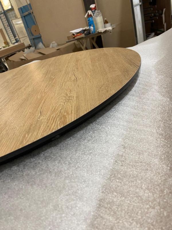 Столешница HPL на основе фанеры влагостойкая - толщина 19 мм (круглая) Дуб Рустик_51