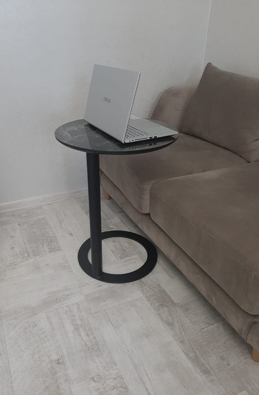 Столешница HPL на основе фанеры влагостойкая - толщина 19 мм (круглая) Мрамор Глянец_23