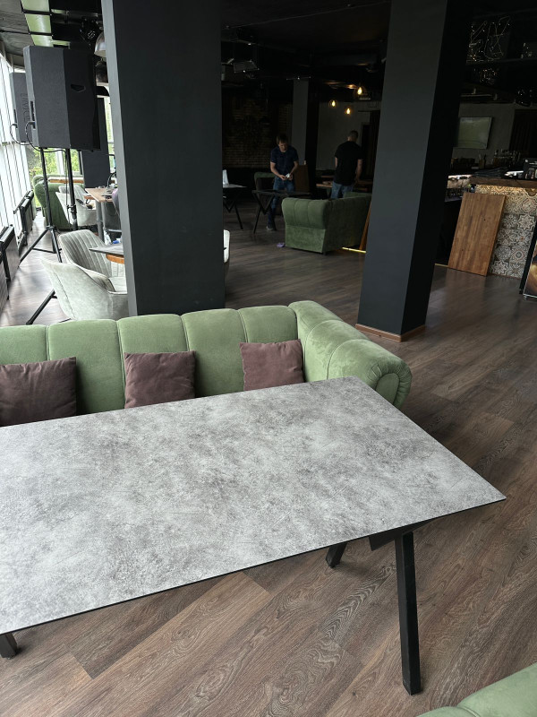 Столешница HPL на основе фанеры влагостойкая - толщина 19 мм (прямоугольная) Бетон_5