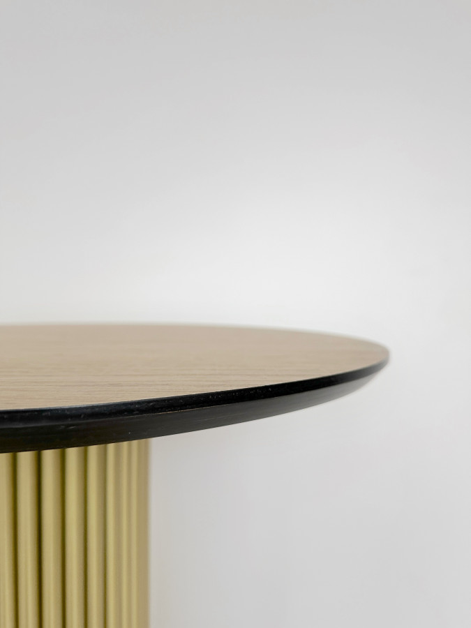 Столешница Фанера, диаметр 600, цвет - Дуб Рустик, черный торец