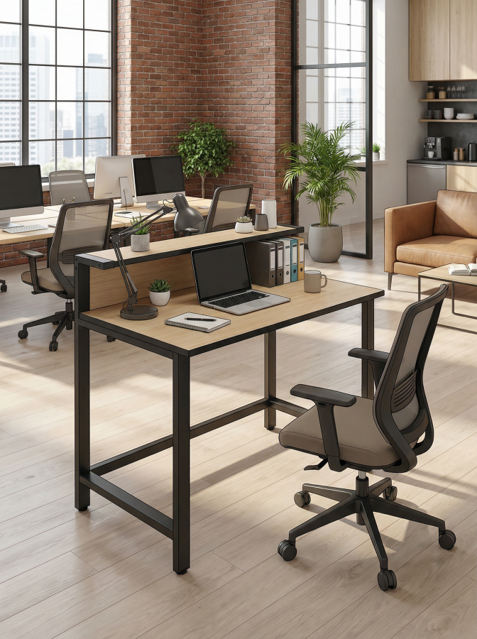 Стол компьютерный VENDI Сонома/черный_25